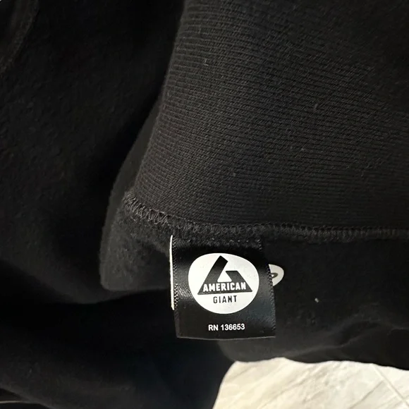 American Giant black classic full zip hoodie size L - Picture 3 of 4